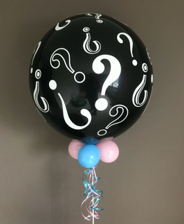 Ballon Rond +-50cm "Confettis" pour Gender Reveal Party