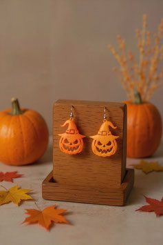 Boucles d'oreilles citrouille d'Halloween
