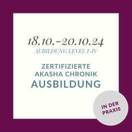 2024-10-18 Zertifizierte Akasha Chronik Ausbildung Level 1-4 |  Fr. 18.10.2024 - So. 20.10.2024 in 75045 Walzbachtal