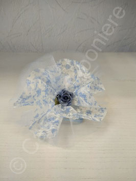 Mandelsäckchen Blau mit Blume