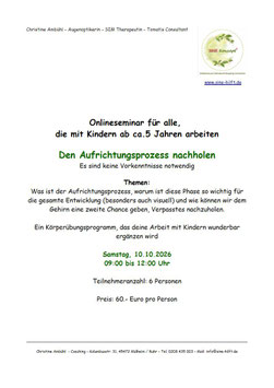 Onlineseminar zum Aufrichtungsprozess