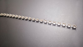 Strassfassung - Kesselkette für Ihren Stirnriemen „Flat“ - Silber (Konfigurationsoption)