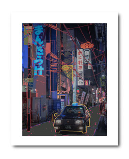 Photo Art Print: Osaka Taxi