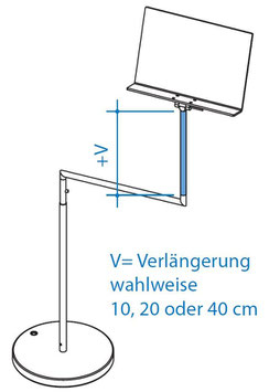 Vertical extension on top, 20 cm, Art. Nr. 10073