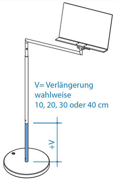 Vertical extension bottom, 40 cm, Art. Nr. 10084