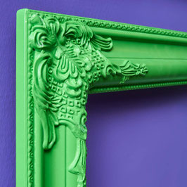 Cadre baroque vert 30x30cm