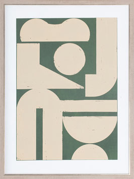 impression vert et beige 205252