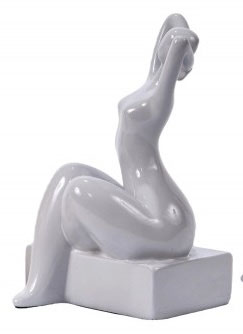 Statuette femme grise 15cm