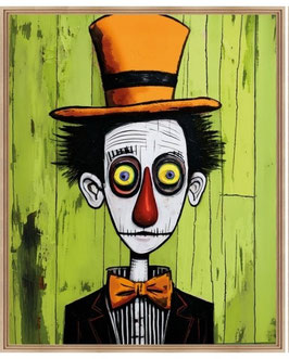 Clown haut de forme orange