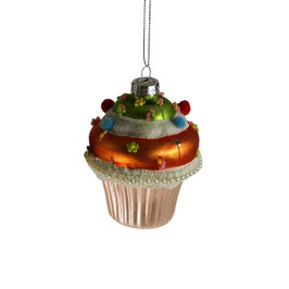 Boule de Noel CUPCAKE avec pot blanc