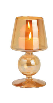 Bougeoir lampe petit modele cognac
