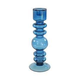 Bougeoir bleu Como 55058