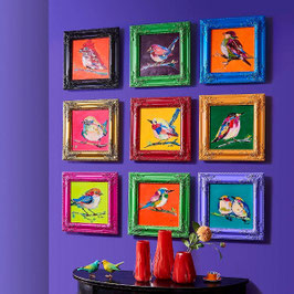 Cadre baroque orange 30x30cm