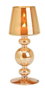Bougeoir lampe grand modele cognac
