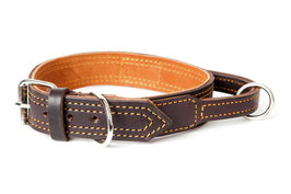 Brown Leather collar with handle