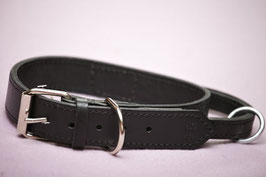 Black Leather collar with handle