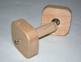 Magnetic dumbbell with wood centre