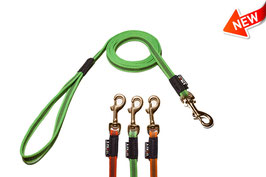 1.5 m Rubberised Dog Lead / Brass