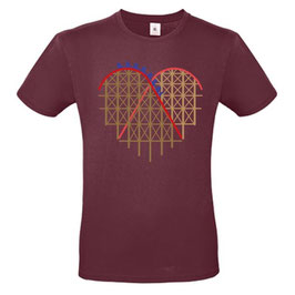 T-Shirt "Coaster-Heart" (Herz, burgund)