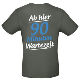 T-Shirt "Wartezeit" (anthrazit, deutsch)