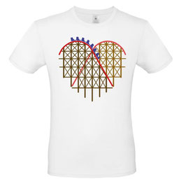 T-Shirt "Coaster-Heart" (Herz, weiß)