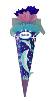 Schultüte Delfin blau türkis