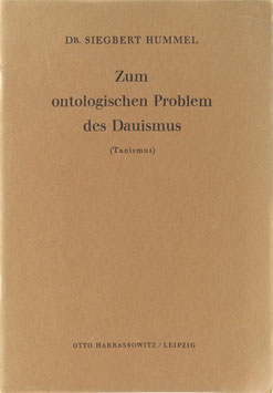 Hummel, Siegbert - Zum ontologischen Problem des Dauismus (Taoismus)