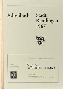 Adreßbuch Stadt Reutlingen 1967