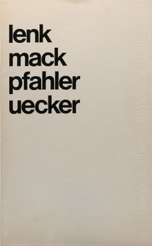 Honisch, Dieter (Hrsg.) - Lenk, Mack, Pfahler, Ueker - XXXV. Biennale di Venezia Padiglione tedesco