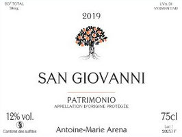 2019 Patrimonio Blanc "San Giovanni" - Antoine-Marie Arena