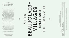 2018 Beaujolais-Villages "Nature" - Le Grappin