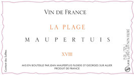 2018 Vin de France Rouge "La Plage" - Jean Maupertuis