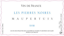 2019 Vin de France Rouge "Les Pierres Noires" - Jean Maupertuis