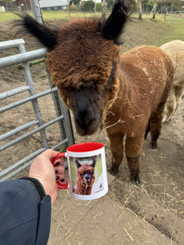 Tasse mit Alpaka-Motiv