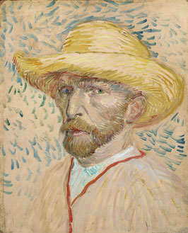 Selbstbildnis mit Strohhut, auf Posterpapier