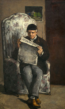 Porträt des Louis-Auguste Cézanne beim Lesen, auf Leinwand