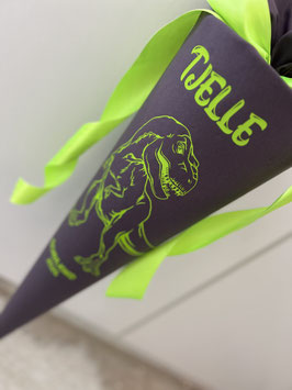 J20Dino/ Schultüte uni dunkelgrau