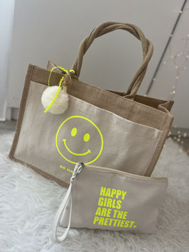 10/ Shopper mit Bommel u passender Pouch