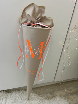 neon/ Schultüte beige