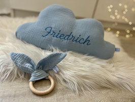 10/ Babygeschenkset Kuschelwolkenkissen und Greifling