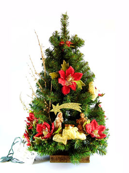 Albero di Natale con statue Natività modello Corniola