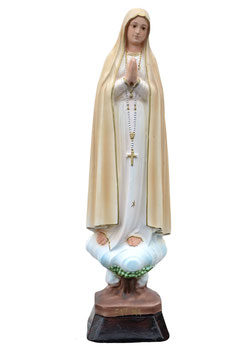 Statua Madonna di Fatima in resina cm. 35
