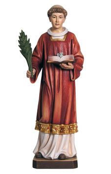 Statua Santo Stefano in legno