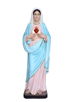 Statua Sacro Cuore di Maria in vetroresina cm. 180