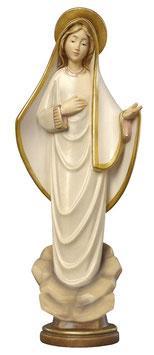 Statua Madonna di Medjugorje stilizzata in legno