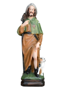 Statua San Rocco cm. 30 in resina