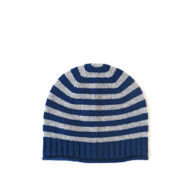 Baby Kaschmirmütze ROLL-UP STRIPES ✭ blue navy