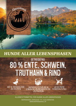 Ente, Schwein, Truthahn & Rind