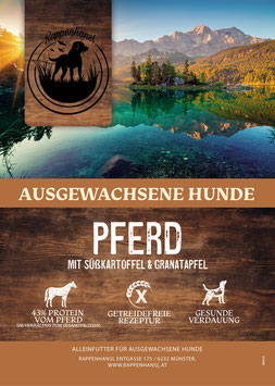 Pferd mit Süßkartoffel & Granatapfel