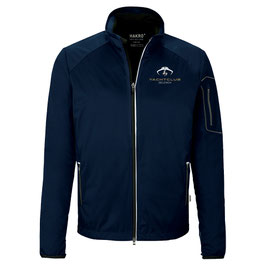 Jacke HAKRO 856 Softshelljacke Light Brantford, Herren, vorne mit kleinem Logo bedruckt, Rücken mit grossem Logo bedruckt